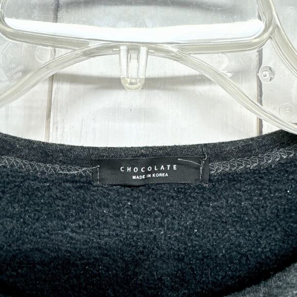 Chocolate Dress Women M Sweatshirt Jersey Heather Gray Crewneck Long Sleeve Midi - Picture 2 of 5